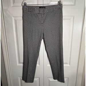 Amanda + Chelsea CorpCore Women's Black/White Geometric Pants Slacks Cropped 10